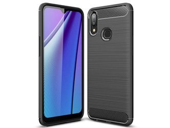 Samsung A10s - Etui Nakładka Carbon - czarny