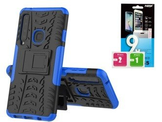 Etui Panzer Samsung Galaxy A9 2018 niebieski + szkło hartowane