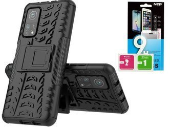 Etui Panzer do Xiaomi Mi 10T czarny + szkło hartowane