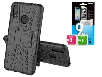 Etui Panzer Asus Zenfone Max Pro M2 zb631kl czarny + szkło hartowane 9H