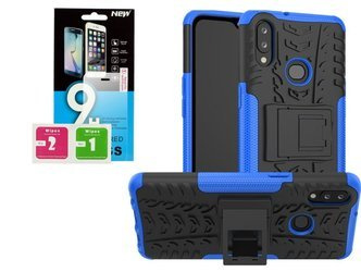 Etui Pokrowiec Panzer Samsung Galaxy A10s + szkło hartowane - niebieski