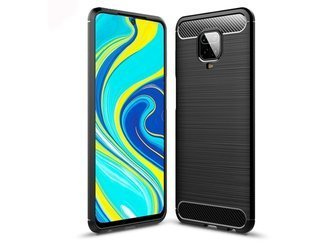 Xiaomi Redmi Note 9S - Etui Pokrowiec Nakładka Carbon - czarny