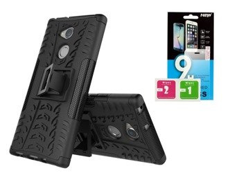 Etui Panzer Sony Xperia XA2 PLUS czarny+ szkło hartowane