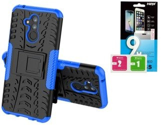 Etui Panzer Huawei Mate 20 lite niebieski + szkło hartowane