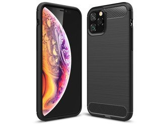 Apple iPhone 11 PRO MAX - Etui Pokrowiec Nakładka Carbon - czarny
