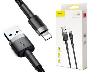 Baseus Cafule kabel USB 1M 100cm do iPhone iPad Apple Lightning 2,4A kolor czarno-szary