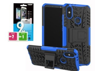 Etui Panzer Xiaomi Mi A2 lite niebieski + szkło hartowane