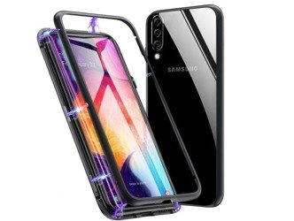 Etui Samsung Galaxy A30 Magnetic Glass & Aluminium Czarny