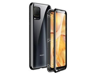OPPO A52 A72 A92 - Szkło Przód Tył Magnetic Glass & Aluminium Czarny