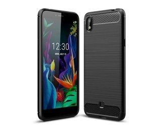 LG K20 2019 - Etui Nakładka Carbon - czarny