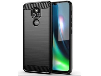 Motorola Moto G9 PLAY / E7 PLUS - Etui Pokrowiec Nakładka Carbon - czarny