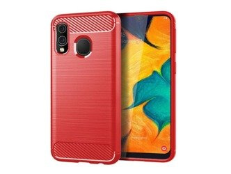 Etui CARBON TECH Samsung Galaxy A40 czerwony
