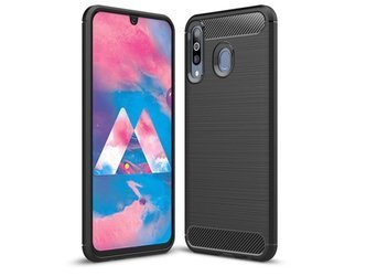 Samsung Galaxy A40s - Etui Nakładka Carbon - czarny