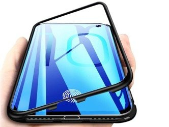 Etui Samsung Galaxy S10 PLUS Magnetic Glass & Aluminium Czarny