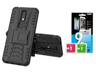 Etui Panzer Nokia 6.1 PLUS czarny + szkło hartowane