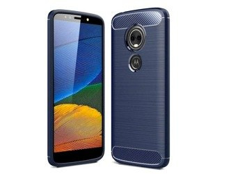Etui CARBON Motorola Moto E5 plus granatowy