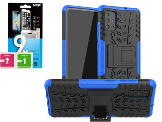 Etui ARMOR Panzer do OPPO A15 / A15s niebieski + szkło hartowane