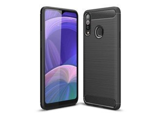 Samsung A20s - Etui Nakładka Carbon - czarny