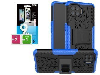 Etui Panzer do Realme 6 pro niebieski + szkło hartowane