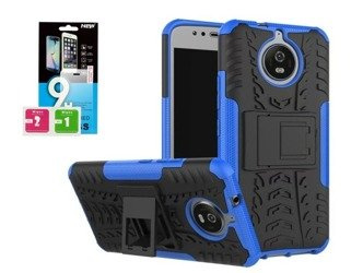 Etui Panzer Motorola Moto G5s Plus niebieski + szkło hartowane