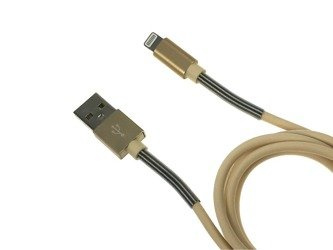 kabel wzmocniony apple lightning złoty