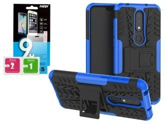 LG K30 / K30 2019 - Etui Panzer niebieski + szkło hartowane 9H