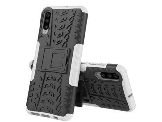 Samsung A70 - Etui Nakładka Panzer Czarno - biały