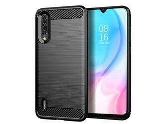 Xiaomi Mi9 lite - Etui Pokrowiec Nakładka Carbon - czarny