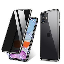 Apple iPhone 11 PRO - Szkło Przód Tył Magnetic Glass & Aluminium Czarny