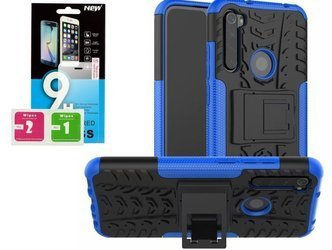 Xiaomi Note 8T - Etui Panzer niebieski + szkło hartowane 9H