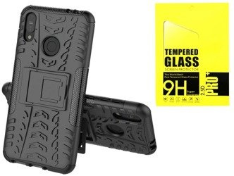 Etui Panzer Asus Zenfone Max M2 czarny + szkło hartowane 9H