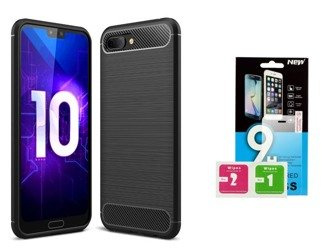 Etui Carbon Honor 10 + szkło hartowane