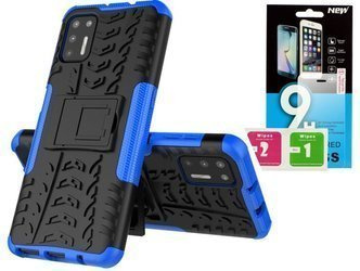 Etui ARMOR do Samsung Galaxy A22 5G niebieski + szkło hartowane