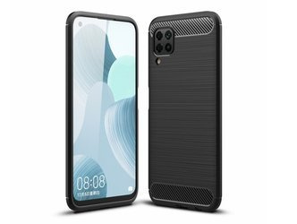 Huawei P40 lite - Etui Pokrowiec Nakładka Carbon - czarny