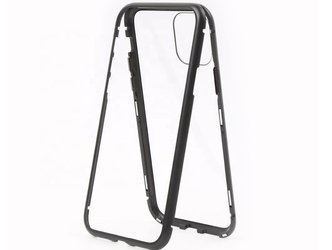 Samsung Galaxy M30s M31 M21 - Szkło Przód Tył Magnetic Glass & Aluminium Czarny