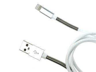 kabel wzmocniony apple lightning srebrny