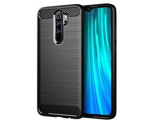 Xiaomi Redmi 9 - Etui Pokrowiec Nakładka Carbon - czarny