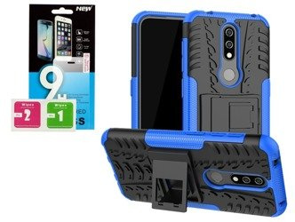Nokia 4.2 Etui Nakładka Panzer z podstawką + szkło hartowane 9H