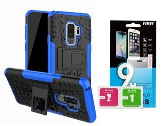 Etui Panzer Samsung Galaxy S9 plus niebieski + szkło hartowane