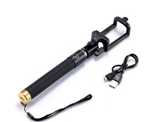 uchwyt selfie premium z przyciskiem bluetooth w rączce typ 3 złoty