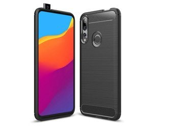 Huawei P Smart Pro - Etui Pokrowiec Nakładka Carbon - czarny
