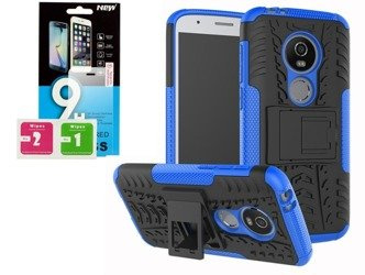 Etui Panzer Motorola Moto E5 Play czarny + szkło hartowane