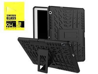 Etui Panzer Huawei MediaPad T3 10 niebieski + szkło hartowane