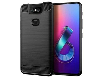 Asus Zenfone 6 ZS630KL - Etui Nakładka Carbon - czarny