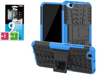 Xiaomi Redmi GO Nakładka Etui Panzer niebieski + szkło hartowane