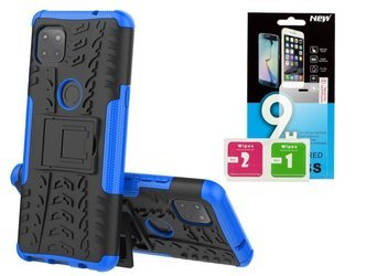Etui Panzer do Motorola Moto G 5G niebieski + szkło hartowane