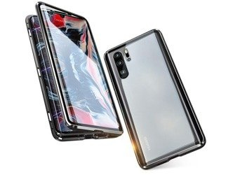 Huawei P30 PRO - Magnetic Glass & Aluminium Szkło Przód Tył Czarny