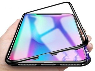 Etui Huawei P Smart Z | Magnetic Szkło & Aluminium Czarny