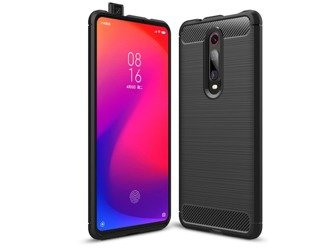 Xiaomi Mi 9T - Etui Nakładka Carbon - czarny