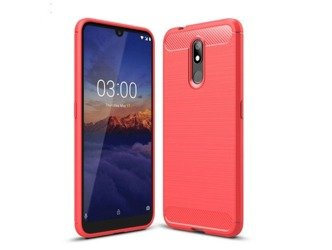 Etui CARBON TECH Nokia 3.2 czerwony
